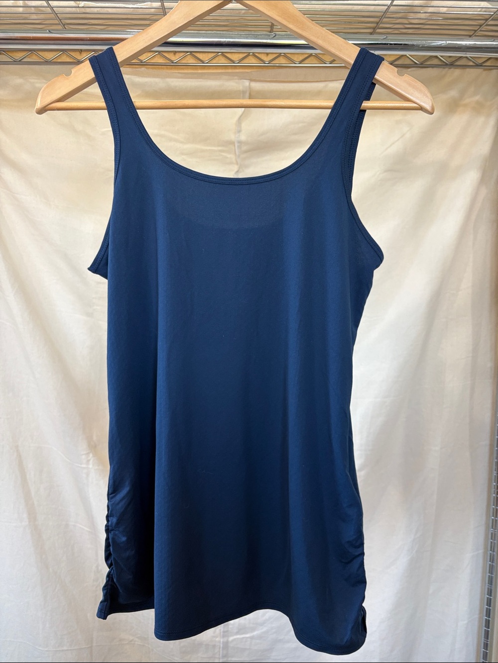 Women's Navy Scoop Neck Tank Top